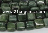 CDJ04 15.5 inches 10*10mm square Canadian jade beads wholesale