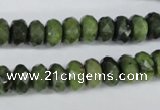 CDJ106 15.5 inches 6*10mm faceted rondelle Canadian jade beads wholesale