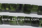 CDJ111 15.5 inches 10*10mm cube Canadian jade beads wholesale