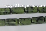 CDJ113 15.5 inches 8*16mm faceted column Canadian jade beads wholesale