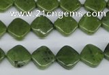CDJ125 15.5 inches 10*10mm diamond Canadian jade beads wholesale