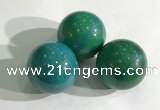 CDN1047 30mm round dyed white howlite decorations wholesale