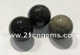 CDN1056 30mm round golden obsidian decorations wholesale