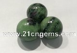 CDN1081 30mm round ruby zoisite decorations wholesale