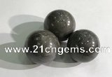 CDN1166 30mm round jasper decorations wholesale