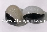 CDN1365 35*45mm egg-shaped druzy agate decorations wholesale