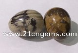 CDN1402 35*45mm egg-shaped jasper decorations wholesale