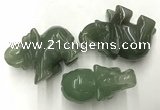 CDN419 25*50*35mm elephant green aventurine decorations wholesale