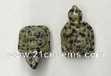 CDN441 28*45*22mm turtle dalmatian jasper decorations wholesale
