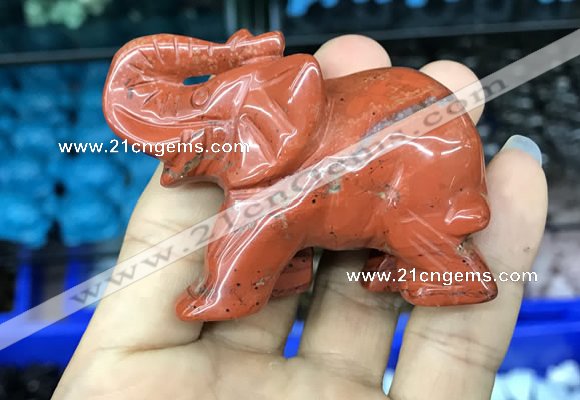 CDN520 33*65*45mm elephant red jasper decorations wholesale