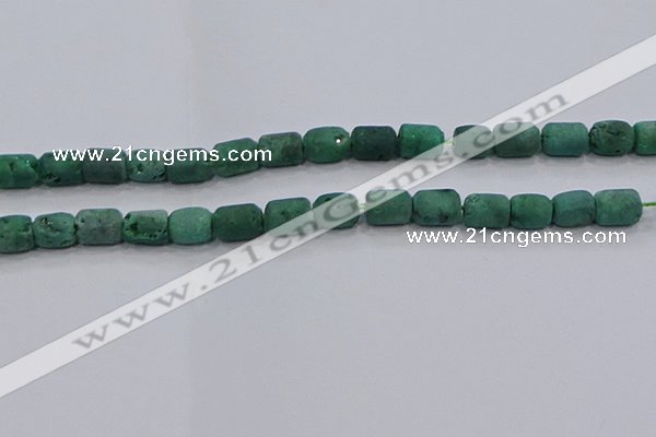 CDQ606 8 inches 6*8mm drum druzy quartz beads wholesale