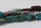 CDS22 16 inches 8*12mm rectangle dyed serpentine jasper beads wholesale