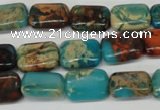 CDS40 15.5 inches 10*14mm rectangle dyed serpentine jasper beads