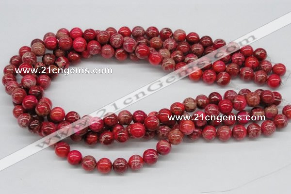 CDT04 15.5 inches 10mm round dyed aqua terra jasper beads