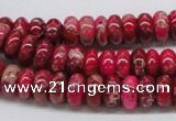 CDT07 15.5 inches 5*10mm rondelle dyed aqua terra jasper beads