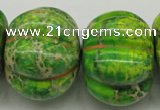 CDT150 15.5 inches 25*34mm pumpkin dyed aqua terra jasper beads