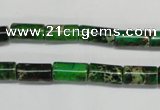 CDT166 15.5 inches 6*12mm tube dyed aqua terra jasper beads
