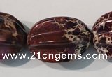 CDT701 15.5 inches 22*28mm star fruit shaped dyed aqua terra jasper beads