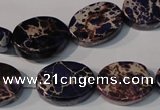 CDT710 15.5 inches 13*18mm oval dyed aqua terra jasper beads
