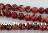 CDT821 15.5 inches 6mm round dyed aqua terra jasper beads wholesale
