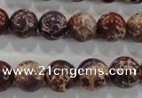 CDT845 15.5 inches 14mm round dyed aqua terra jasper beads wholesale