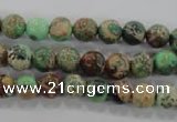CDT851 15.5 inches 6mm round dyed aqua terra jasper beads wholesale
