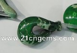 CDT980 15.5 inches 19*29mm petal shaped dyed aqua terra jasper beads