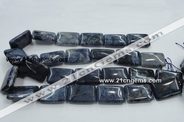 CDU04 15.5 inches 22*32mm rectangle natural blue dumortierite beads