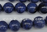 CDU105 15.5 inches 14mm round blue dumortierite beads wholesale