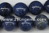 CDU107 15.5 inches 18mm round blue dumortierite beads wholesale