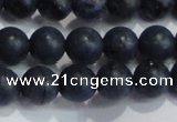CDU203 15.5 inches 10mm round matte blue dumortierite beads