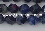 CDU331 15.5 inches 8mm faceted nuggets blue dumortierite beads