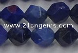 CDU339 15.5 inches 12mm faceted nuggets blue dumortierite beads