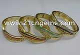 CEB130 17mm width gold plated alloy with enamel bangles wholesale
