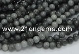 CEE01 15.5 inches 4mm round eagle eye jasper beads wholesale