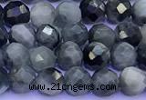 CEE562 15 inches 4mm faceted round eagle eye jasper beads