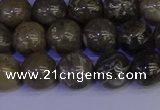 CFC213 15.5 inches 10mm round grey fossil coral beads wholesale