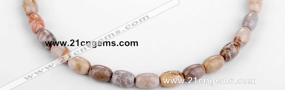 CFC51 10*14mm ellipsoid coral fossil jasper beads wholesale