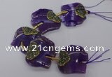 CFG1219 7.5 inches 45*50mm elephant agate gemstone beads wholesale