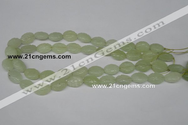 CFG245 15.5 inches 13*18mm carved oval New jade gemstone beads