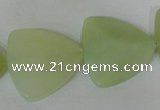 CFG530 15.5 inches 25*25mm carved triangle New jade beads