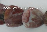 CFG541 15.5 inches 25*25mm carved triangle Indian agate beads