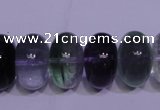 CFL1072 15 inches 10*18mm rondelle natural fluorite gemstone beads