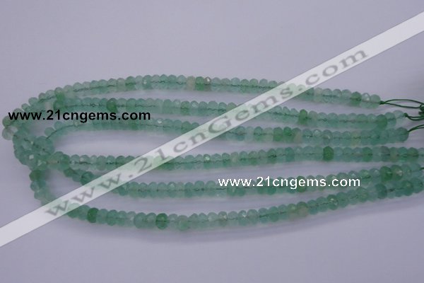 CFL111 15.5 inches 5*8mm faceted rondelle green fluorite beads