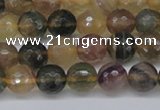 CFL1113 15.5 inches 10mm faceted round yellow fluorite gemstone beads