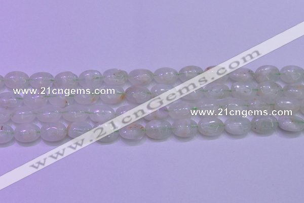 CFL1217 15.5 inches 10*14mm oval green fluorite gemstone beads