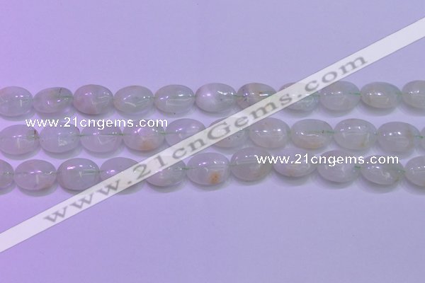 CFL1218 15.5 inches 12*16mm oval green fluorite gemstone beads