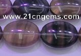 CFL1344 15.5 inches 18*25mm oval purple fluorite gemstone beads