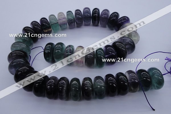 CFL145 15.5 inches 10*20mm rondelle natural fluorite beads