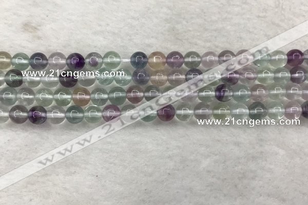 CFL1471 15.5 inches 6mm round AA grade fluorite gemstone beads